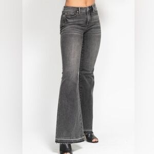 Judy Blue Charcoal Gray Flare Jeans